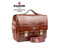 Портфель мужской кожаный 9738-Croco Caffe