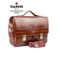 Портфель мужской кожаный 9738-Croco Caffe