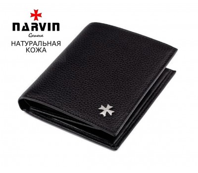Портмоне кожаное 9640-Polo Black