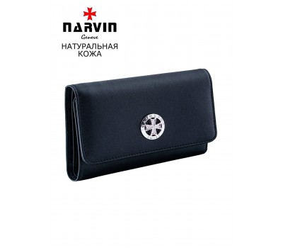 Женский кожаный кошелек NarVin 9579-Palermo Black