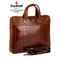 Портфель-сумка 9751-Croco Brown
