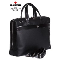 Сумка-портфель кожаная 9752-Polo Black