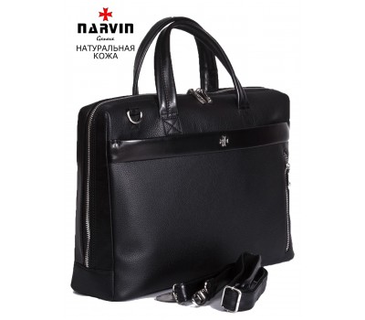 Сумка-портфель кожаная 9752-Polo Black