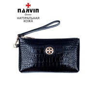 Сумочка для телефона NARVIN 9247-Croco Black