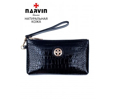 Сумочка для телефона NARVIN 9247-Croco Black
