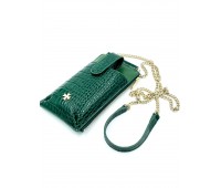 Сумочка для телефона NARVIN 9244-Croco Green
