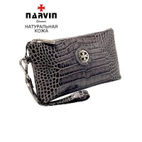 Сумочка для телефона NARVIN 9247-Croco Grey