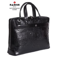 Сумка-портфель кожаная 9752-Bambino Black