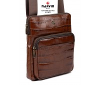 Сумка NARVIN 9471-Croco Brown