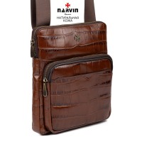 Сумка NARVIN 9471-Croco Brown