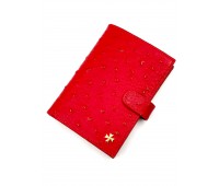 Обложка для автодокументов NARVIN 9175-Ostrich Red