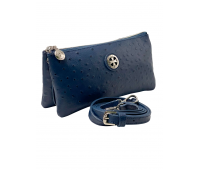 Сумка клатч 9951-Ostrich D.Blue