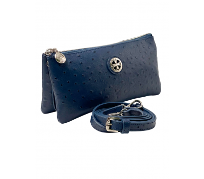 Сумка клатч 9951-Ostrich D.Blue