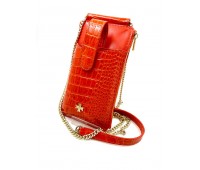 Сумочка для телефона NARVIN 9244-Croco Orange