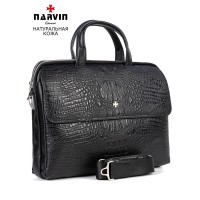 Кожаная сумка-портфель 9759-Bambino Black