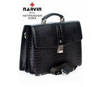Портфель NARVIN 9733-Aligro Black