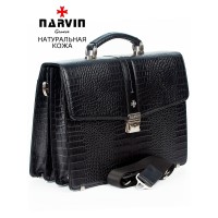 Портфель NARVIN 9733-Aligro Black