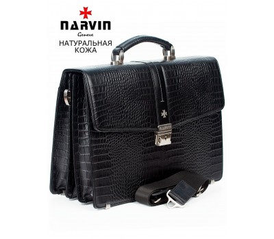 Портфель NARVIN 9733-Aligro Black