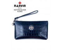 Сумочка для телефона NARVIN 9247-Croco D.Blue