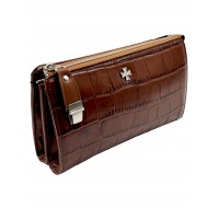 Клатч мужской NARVIN 9450-Croco Brown