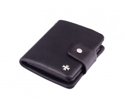 Мужской кожаный кошелек (портмоне) NarVin 9699 N.Palermo Black