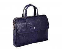Кожаная сумка-портфель NarVin 9759 Bambino D.Blue