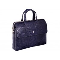 Кожаная сумка-портфель NarVin 9759 Bambino D.Blue