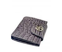 Кошелек NARVIN 9582-Croco Grey