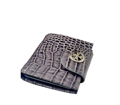Кошелек NARVIN 9582-Croco Grey