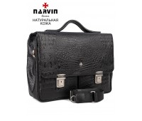 Портфель мужской кожаный 9738-Bambino Black