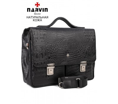 Портфель мужской кожаный 9738-Bambino Black