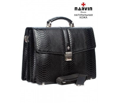 Портфель NARVIN 9733-Anaconda Black