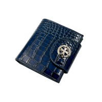 Кошелек NARVIN 9582-Croco D.Blue Кошелек NARVIN 9582-Croco D.Blue