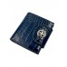 Кошелек NARVIN 9582-Croco D.Blue