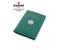 Обложка для документов NARVIN 9161-Croco Green
