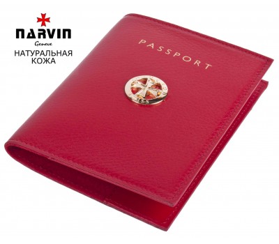 Обложка для документов NARVIN 9161-Polo Red