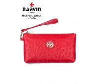 Сумочка для телефона NARVIN 9247-Ostrich Red