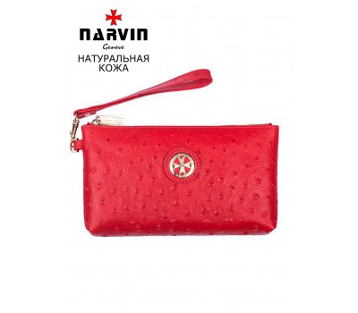 Сумочка для телефона NARVIN 9247-Ostrich Red
