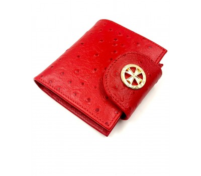 Кошелек NARVIN 9582-Ostrich Red