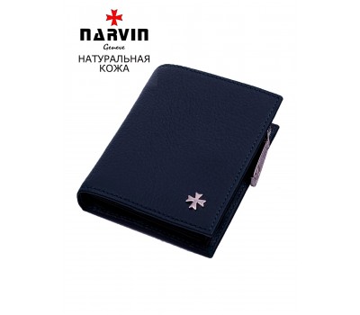 Мужской кожаный бумажник 9648-Polo Black