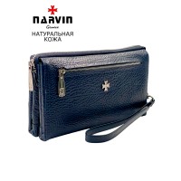 Клатч мужской NARVIN 9435-Bridge D.Blue