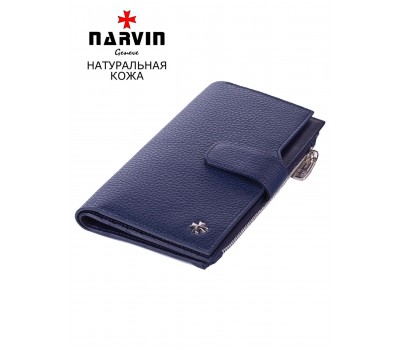 Кошелек NARVIN 9686-Polo D.Blue