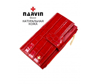 Кошелек NARVIN 9686-Croco Red