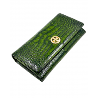 Кошелек NARVIN 9575-Croco Green