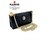 Клатч NARVIN 9245-Ostrich Black