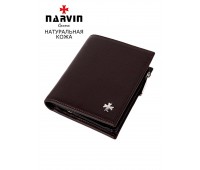 Мужской кожаный бумажник 9648-Polo Brown