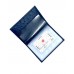Обложка для документов NARVIN 9158-Ostrich D.Blue